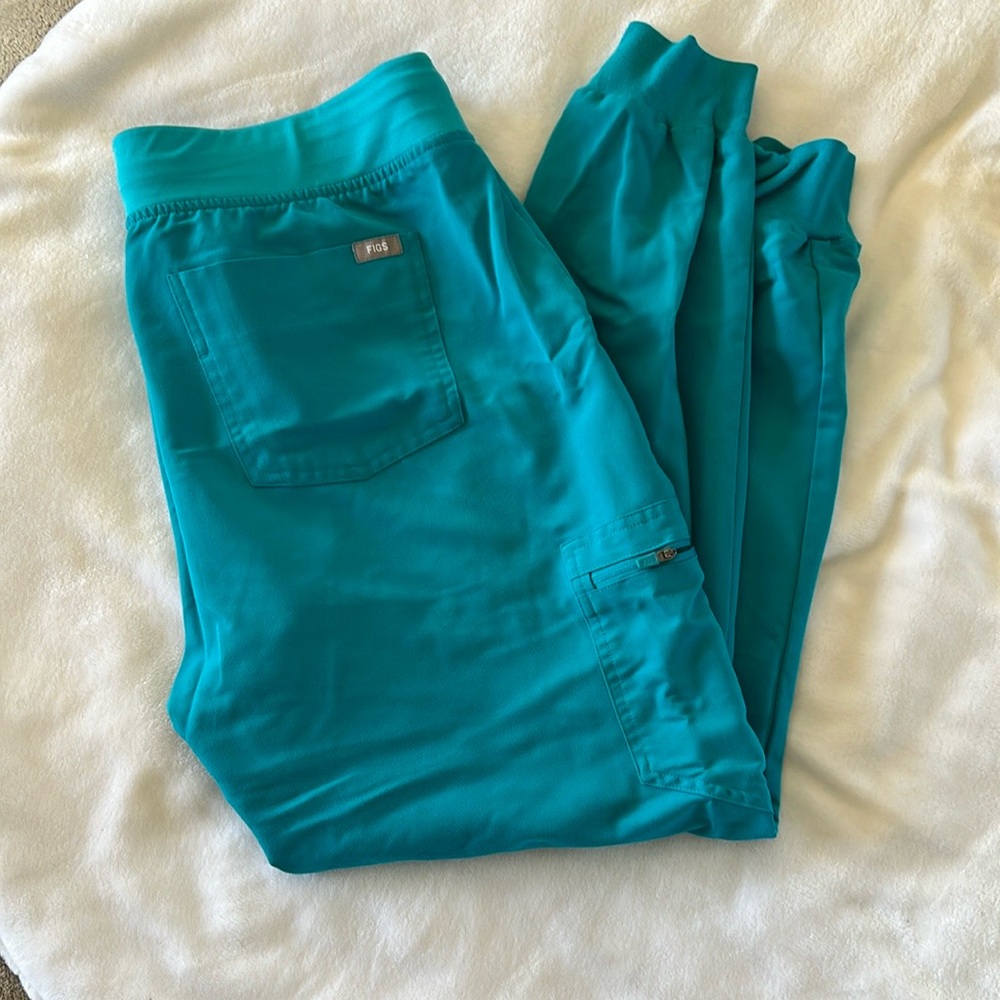Figs Teal Zamora Jogger Scrub Pants size L - Picture 6 of 7